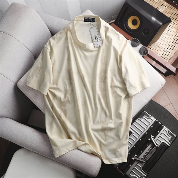 Áo thun chất vải cotton màu kem loàng màu độc lạ bigsize nam 85- 135 kg - Ảnh 2