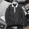Áo sweater polo chất vải cua in lụa toàn thân >140kg