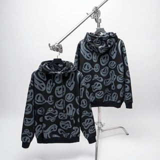 Áo hoodie big size unisex hình in full áo - mặt cười (Mẫu 6)