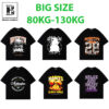 [Bigsizemen] Áo thun chất cotton màu đen in hình độc đáo bigsize nam 45- 135 kg