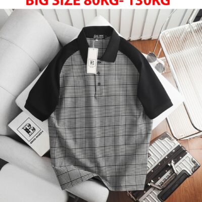 Áo thun polo umi caro phối đen bigsize nam 85-135kg