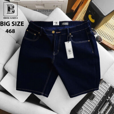 [ Big Size 80- 130 kg] Quần short jean bigsize nam tông xanh đen thời trang Big Men_ mã 468