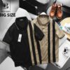 [Big Men] Áo thun polo phối 2 sọc to thời trang bigsize nam< 135 kg
