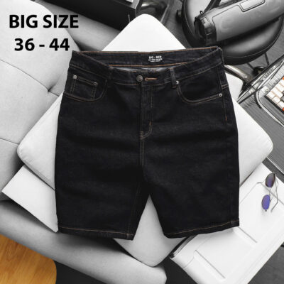 Quần short jean nam bigsize màu muối tiêu size 75-125kg
