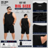 BIG MEN- Set Đồ Nam Thể Thao Big Size Nam – Set Áo Ba Lỗ & Quần Short Vải Mè Thoáng Mát (90kg - 135kg)