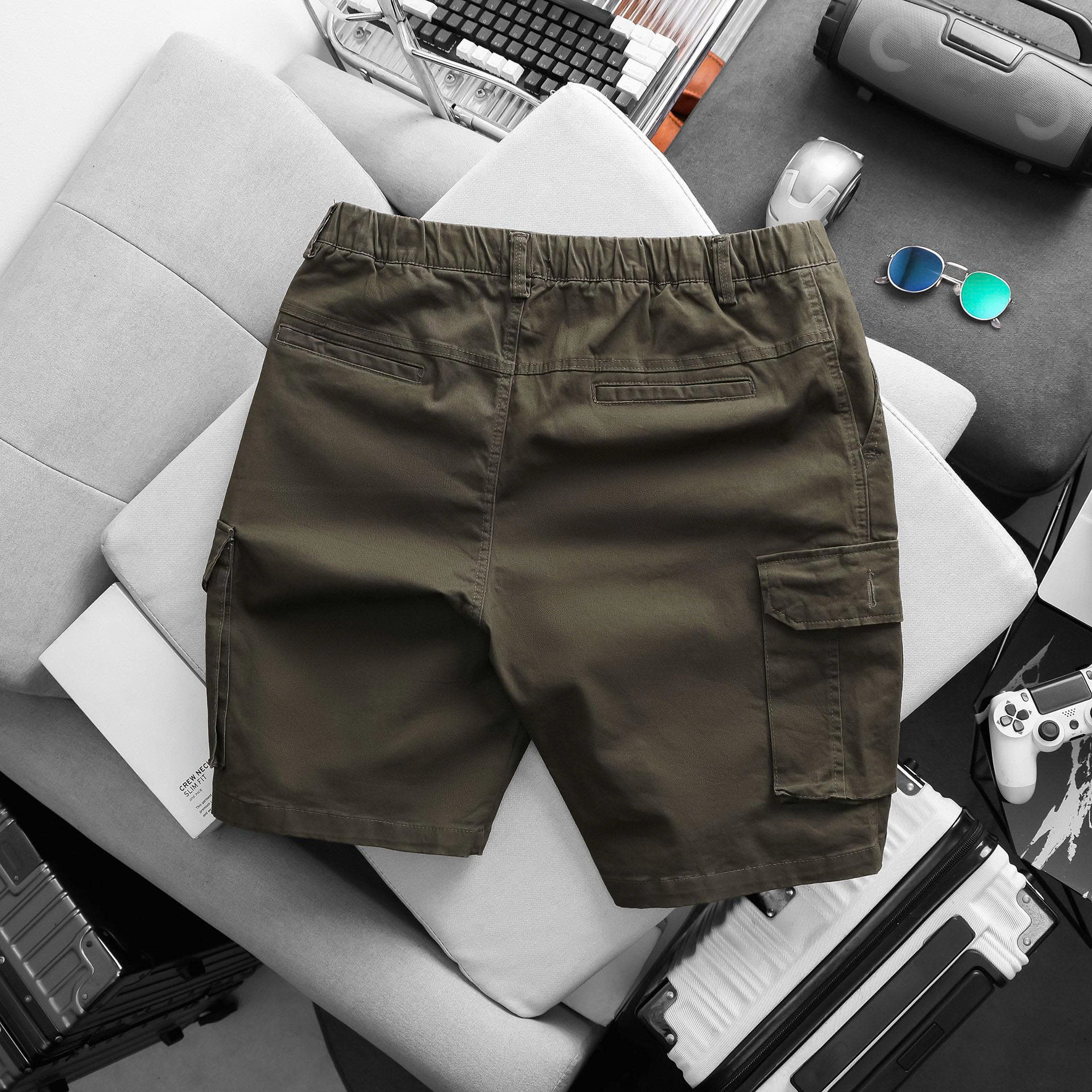 BIG MEN- Quần short kaki túi hộp cá tính thời trang bigsize nam 80- 130kg - Ảnh 3