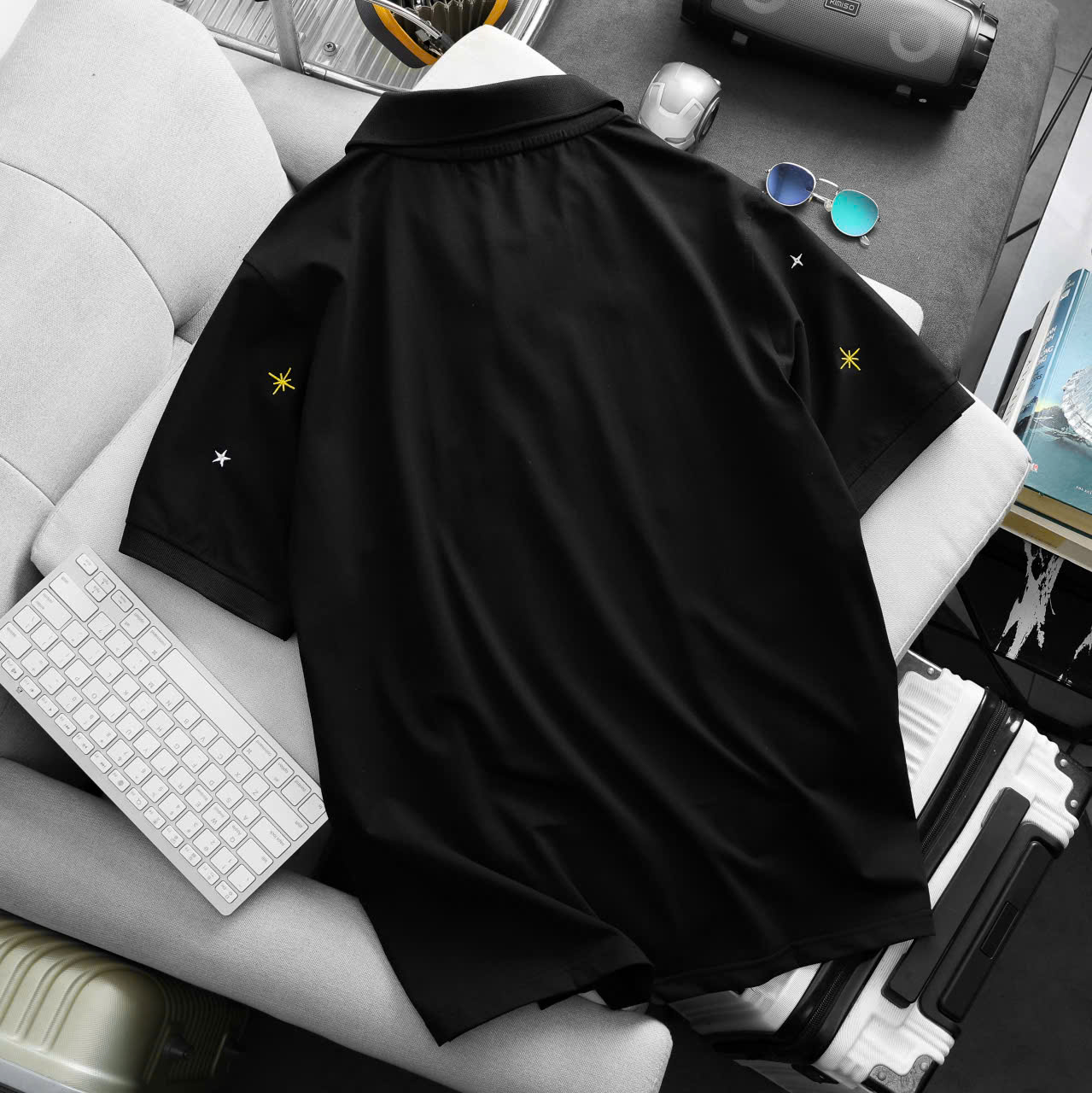 BIG MEN- Áo thun polo vải cotton thêu vũ trụ thời trang bigsize nam 85- 145kg - Ảnh 8